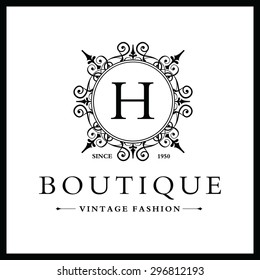 H Letter logo, Monogram design elements, line art logo design. Beautiful Boutique Logo Designs, Business sign, Restaurant, Royalty, Cafe, Hotel, Heraldic, Jewelry, Fashion, Wine. Vector illustration
