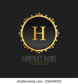 H Letter logo, Monogram design elements, line art logo design. Beautiful Boutique Logo Designs, Business sign, Restaurant, Royalty, Cafe, Hotel, Heraldic, Jewelry, Fashion, Wine. Vector illustration