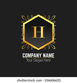 H Letter logo, Monogram design elements, line art logo design. Beautiful Boutique Logo Designs, Business sign, Restaurant, Royalty, Cafe, Hotel, Heraldic, Jewelry, Fashion, Wine. Vector illustration