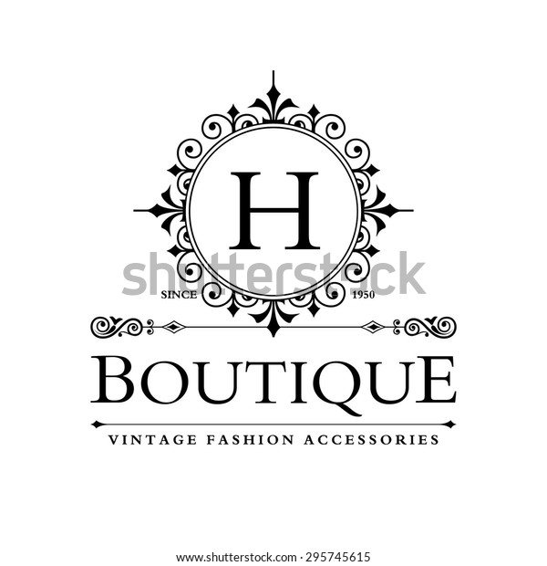 H Letter Logo Monogram Design Elements Stock Vector Royalty Free