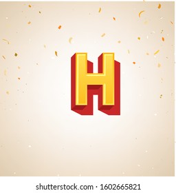 H letter logo with nice background.H letter icon.
