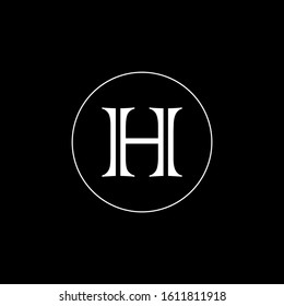 H letter logo with nice black background.H letter icon