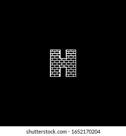 H letter logo with nice black background.H letter icon.H letter design.