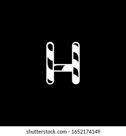 H letter logo with nice black background.H letter icon.H letter design.