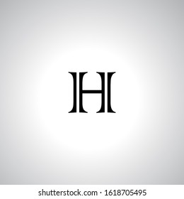 H letter logo with nice gradient white background.H letter icon.