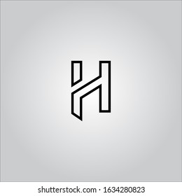 H letter logo with nice white background.Black letter logo.H letter icon.