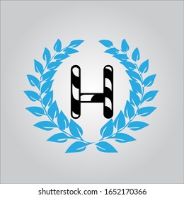 Logotipo de letra H con un bonito fondo blanco.Icono de letra H.Bonito diseño de fondo.