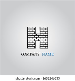 H letter logo with nice white background
