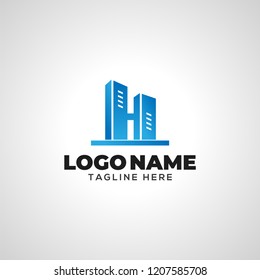 H Letter Logo for Real Estate Company, Constriction Company logo