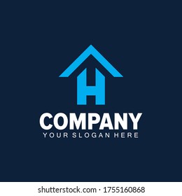 h letter logo. real estate h letter logo design vector. 