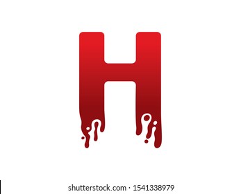 Slimy Font Type Letter H Stock Vector (Royalty Free) 320589716