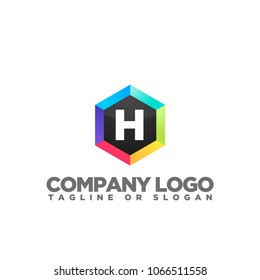 H LETTER LOGO TEMPLATE
