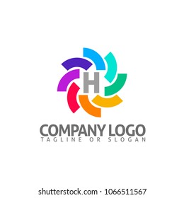 H LETTER LOGO TEMPLATE