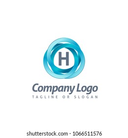 H LETTER LOGO TEMPLATE