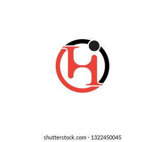H I letter logo template
