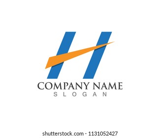 H Letter Logo Template Design Vector illustration