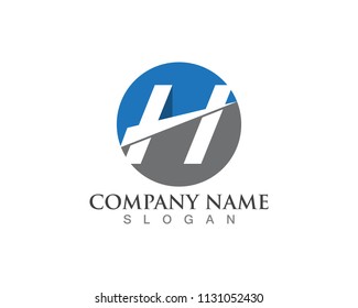 H Letter Logo Template Design Vector illustration