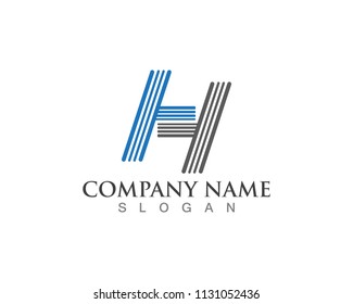H Letter Logo Template Design Vector illustration
