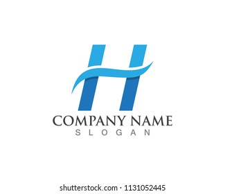 H Letter Logo Template Design Vector illustration