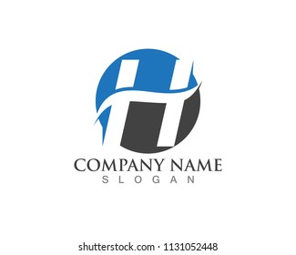 H Letter Logo Template Design Vector illustration
