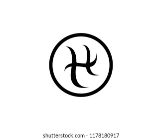 H Letter Logo Template Design Vector illustration
