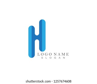 H Letter Logo Template Design Vector illustration