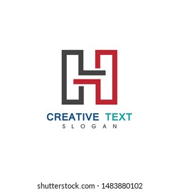 H Letter Logo Template Design Vector illustration icon