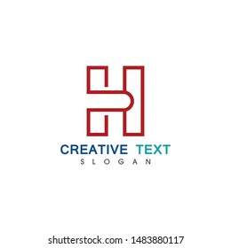 H Letter Logo Template Design Vector illustration icon