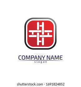 H Letter Logo Template Design Vector illustration sign 