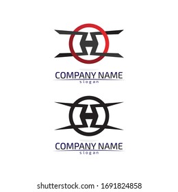 H Letter Logo Template Design Vector illustration sign 