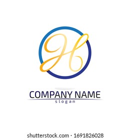H Letter Logo Template Design Vector illustration
