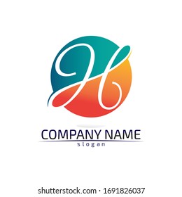 H Letter Logo Template Design Vector illustration
