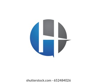 H Letter Logo Template Design Vector illustration