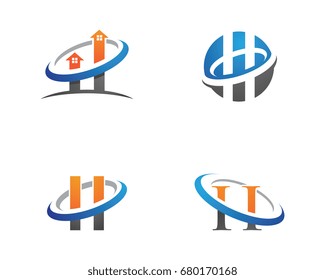 H Letter Logo Template Design Vector illustration
