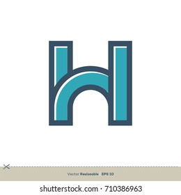 H Letter Logo Template Illustration Design. Vector EPS 10.