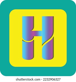 Plantilla de logotipo de letra H. adecuado para logotipos de empresas, restaurantes, tiendas en línea, etc