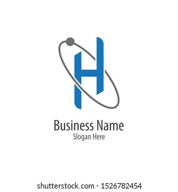 H letter logo template vector icon illustration