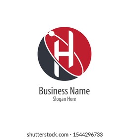 H letter logo template vector icon illustration design