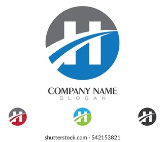 H Letter Logo template vector icon design