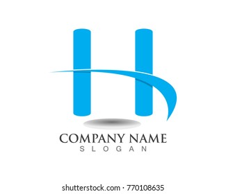 H Letter Logo Template Vector