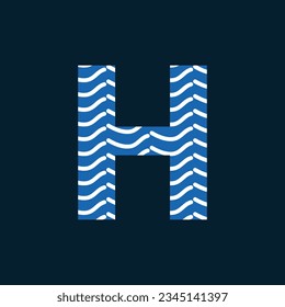 H-Buchstaben-Logo oder das Textlogo und das Logo-Design des Wortes.