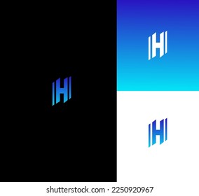 Abstraktes Monogramm-Symbol für das Logo mit H-Buchstaben 