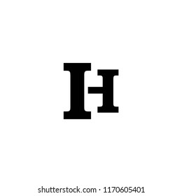 i and h letter logo vector