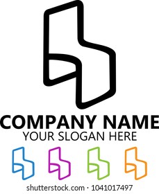 h Letter logo vector, abstract logo design on white background, Abstract graphic icon, logo design template, symbol for company.
