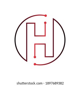 Arte vectorial de logotipo de letra H