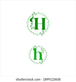 H letter logo vector design on white color background. h icon