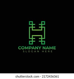 Logo des H-Buchstaben, Vektorgrafik-Design