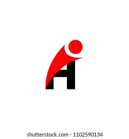 h letter logo vector. People grow logo vector
