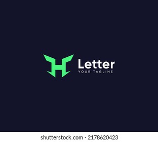 H Letra Plantilla vectorial de logotipo Símbolo abstracto de monograma