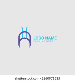 A H  letter logo vector template